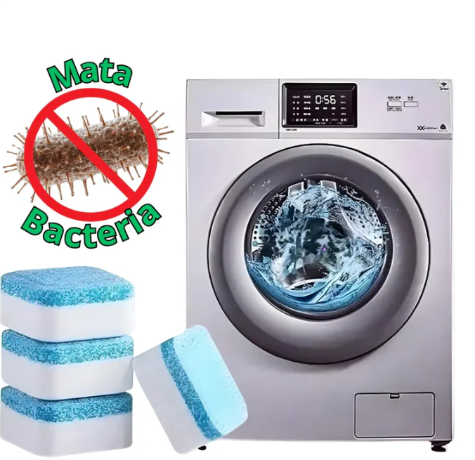 Pastilhas de Limpeza Profunda para Máquina de Lavar (Kit com 6 ou 10 pastilhas)
