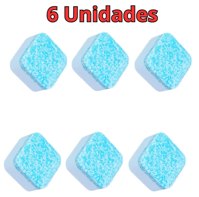 Pastilhas de Limpeza Profunda para Máquina de Lavar (Kit com 6 ou 10 pastilhas)