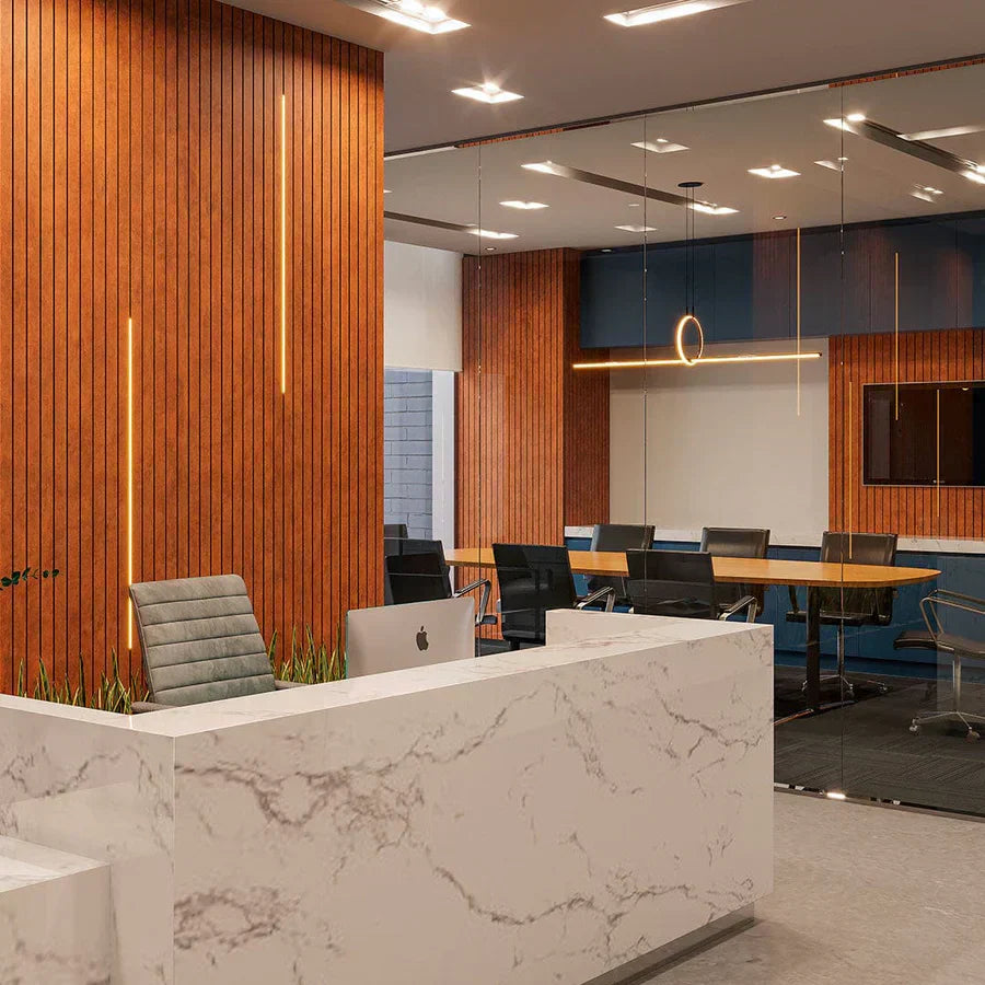 Painel Ripado Laminado de EVA Autocolante Auréon - Sofisticação e Conforto em Cada Detalhe