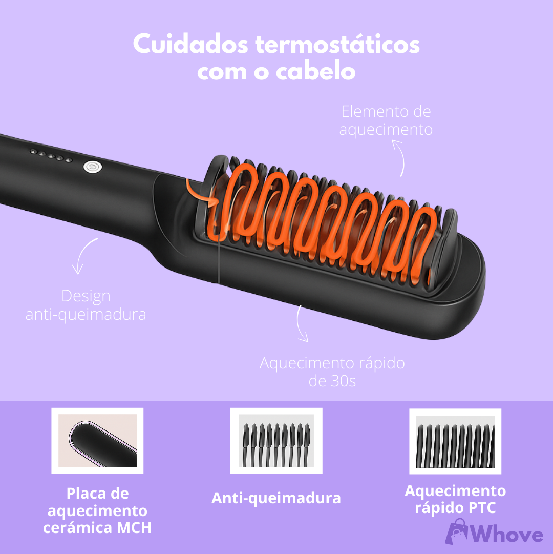 Liso Extremo Escova Alisadora