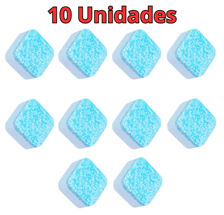 Pastilhas de Limpeza Profunda para Máquina de Lavar (Kit com 6 ou 10 pastilhas)