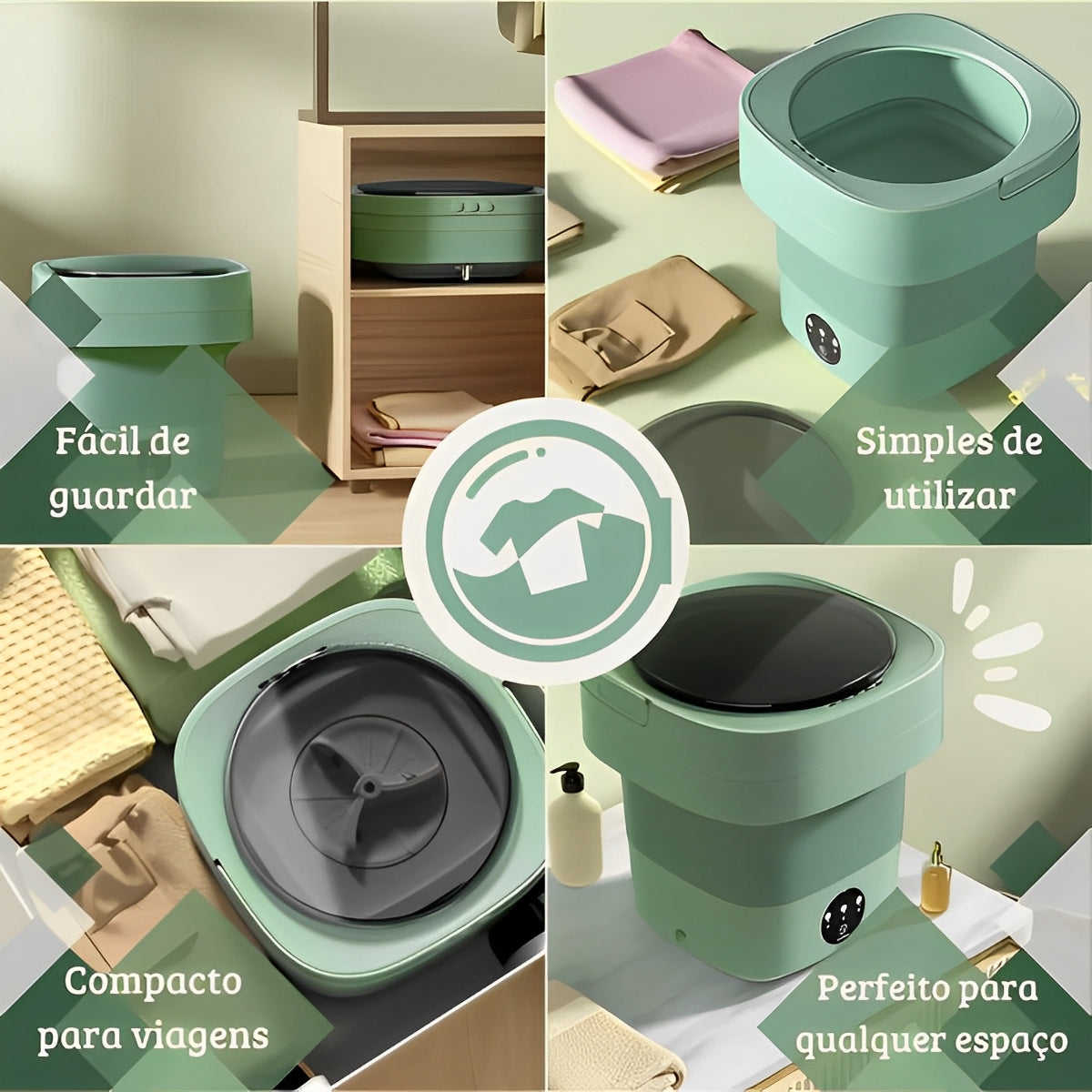 Mini Máquina de Lavar - Lava & Centrifuga 110-220V