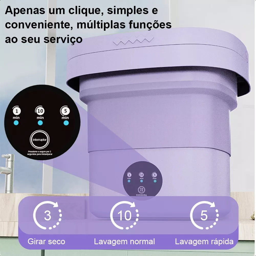 Mini Máquina de Lavar - Lava & Centrifuga 110-220V