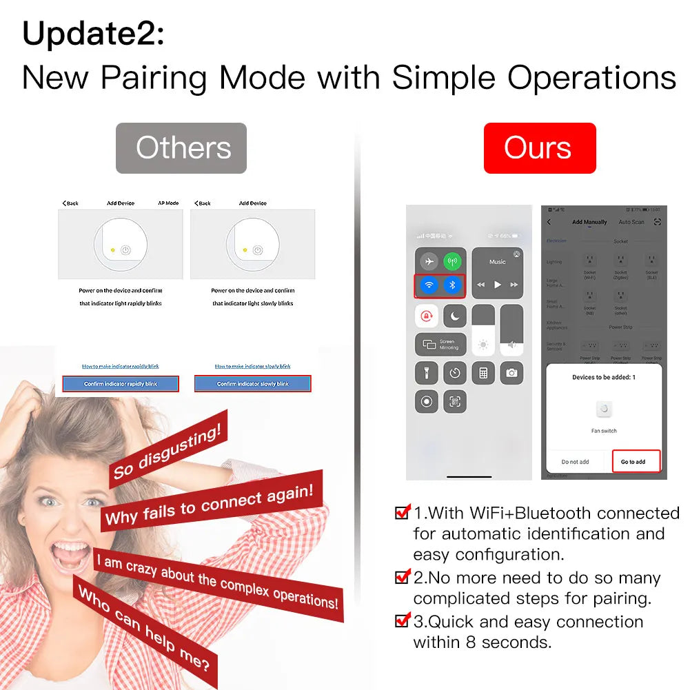 Moes WiFi + RF Smart Ceiling Fan
