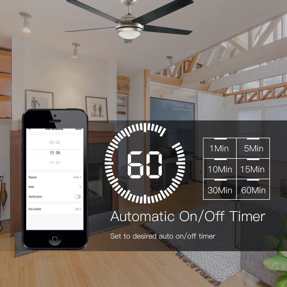 Moes WiFi + RF Smart Ceiling Fan