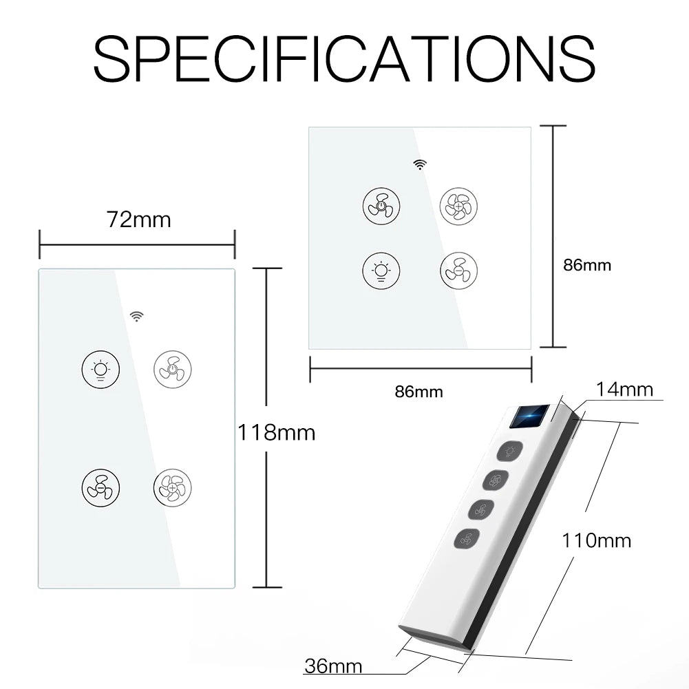 Moes WiFi + RF Smart Ceiling Fan