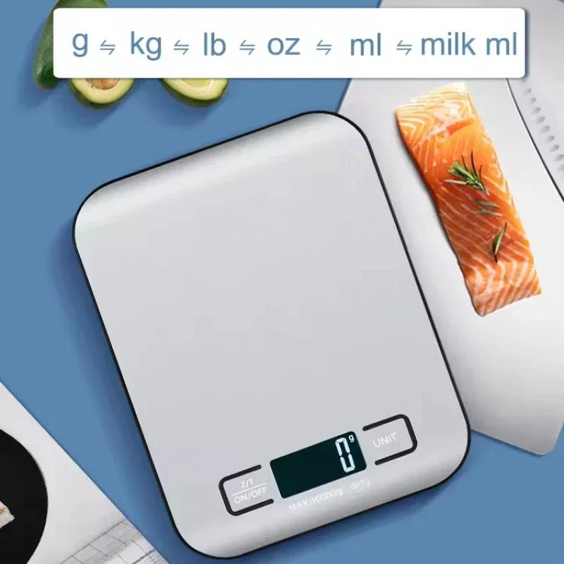 Balança Digital de Cozinha Inox com Display LED