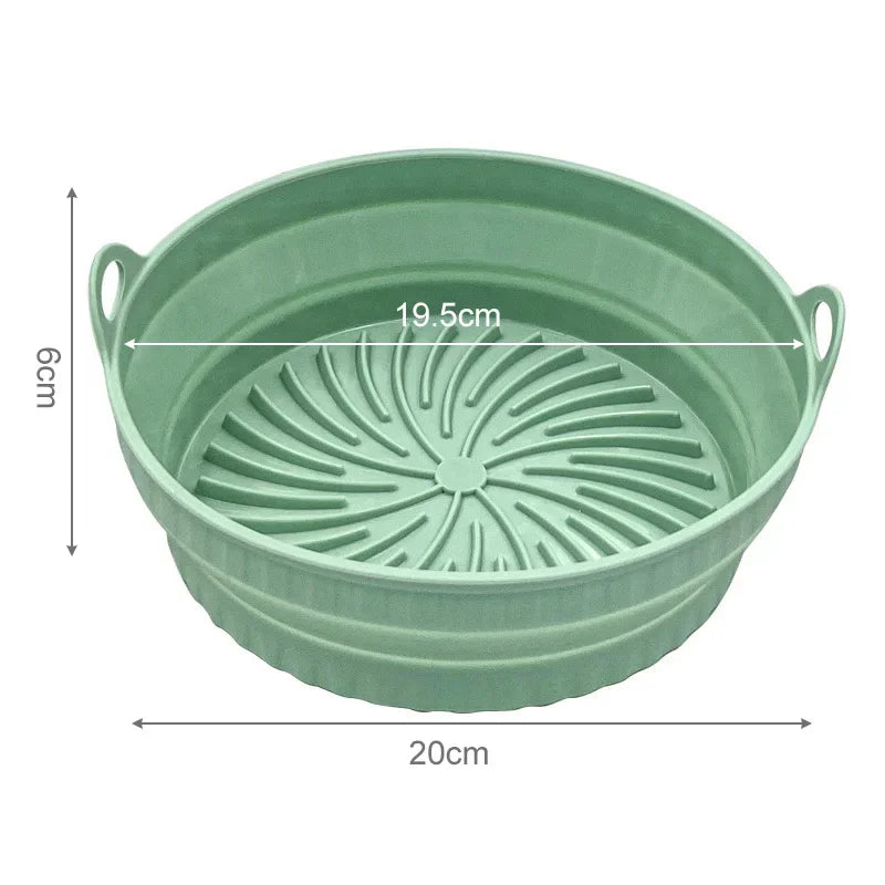 Cesto de Silicone Dobrável para Air Fryer