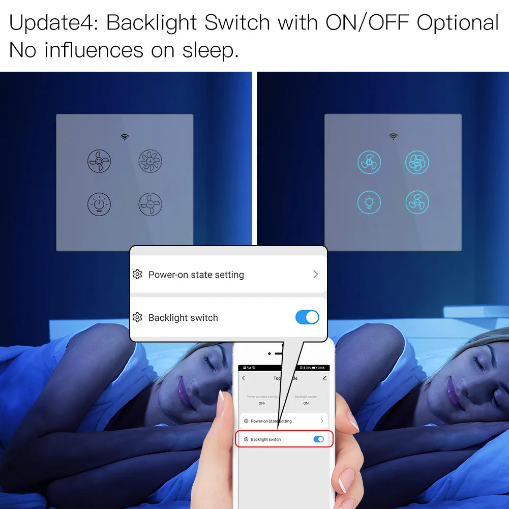 Moes WiFi + RF Smart Ceiling Fan