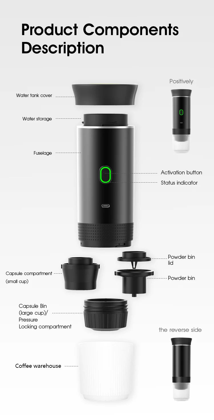 Máquina de Café Portátil 3 em 1