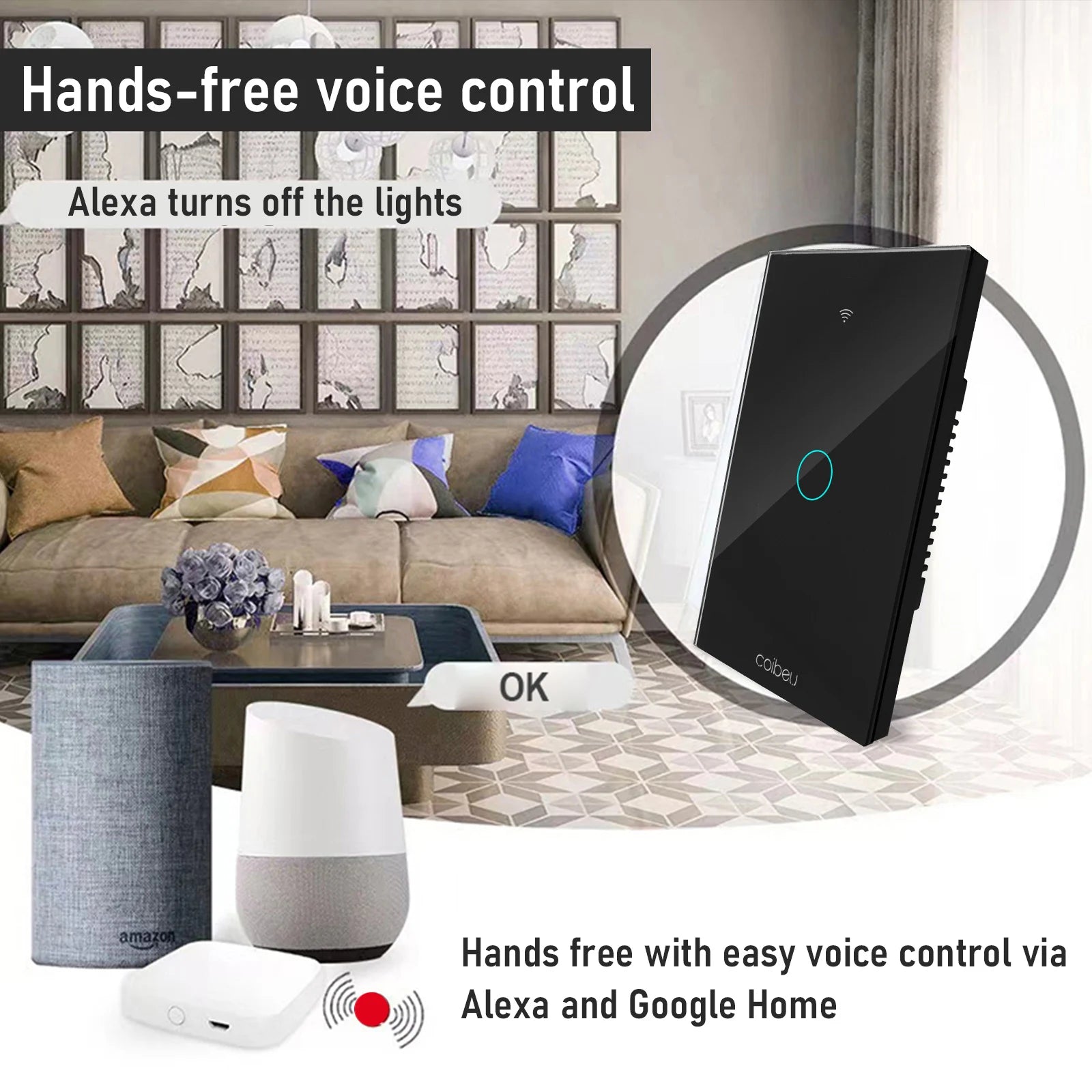 Interruptor Inteligente, Wi-Fi, Touch