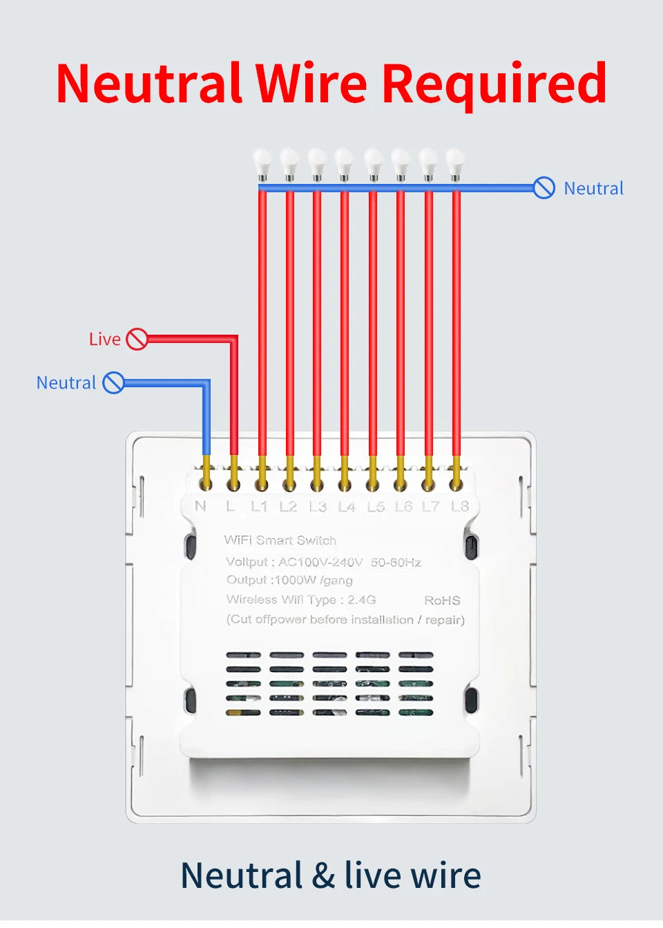 Interruptor Inteligente - Teclas Touch