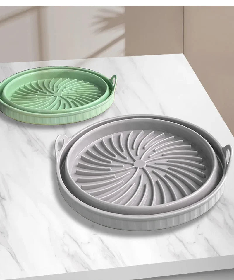 Cesto de Silicone Dobrável para Air Fryer