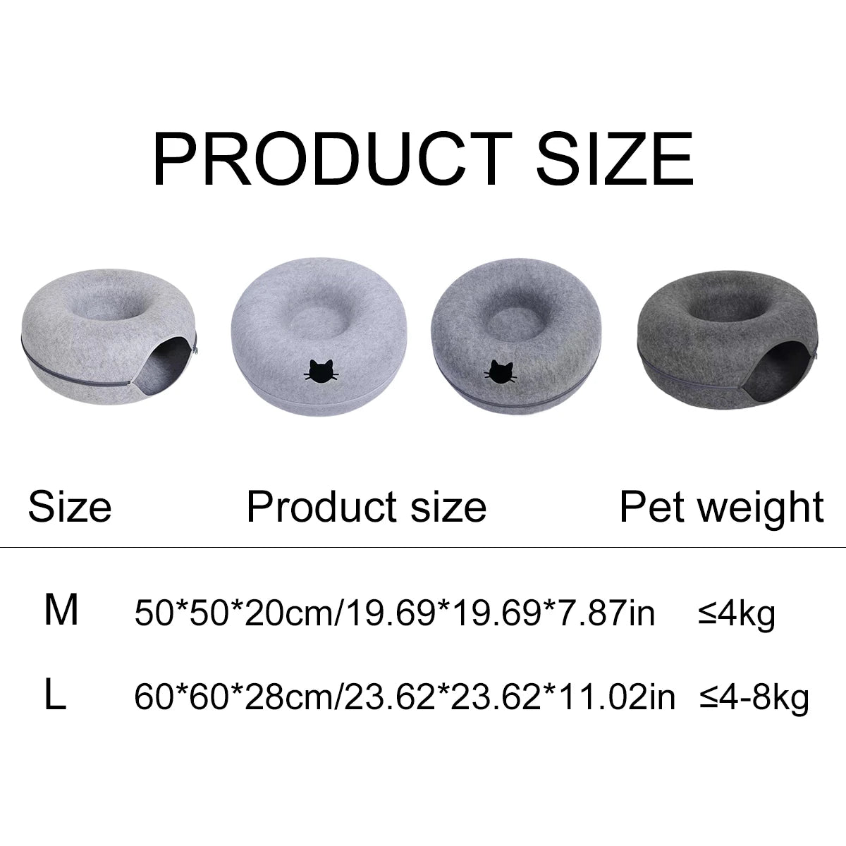 Cama Donut em Feltro para Gatos