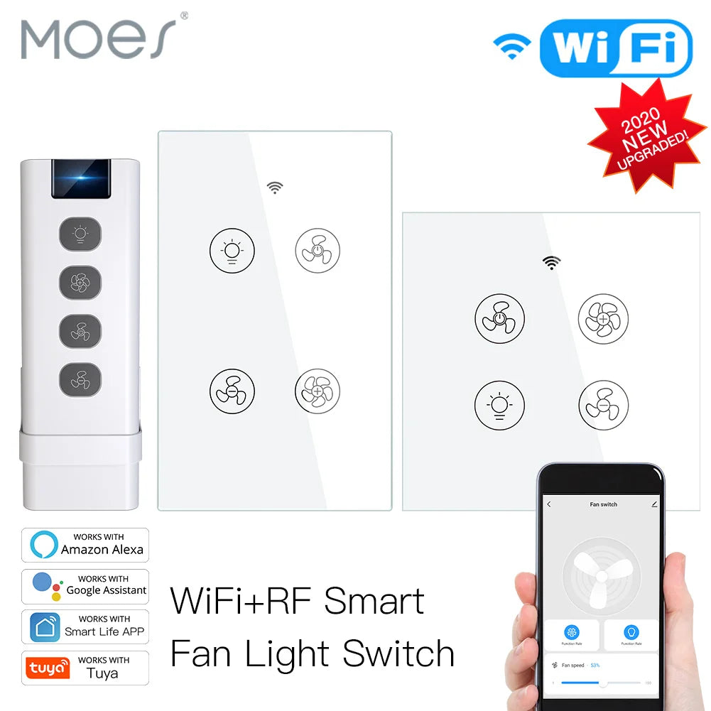 Moes WiFi + RF Smart Ceiling Fan