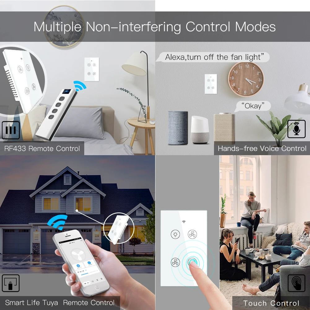 Moes WiFi + RF Smart Ceiling Fan