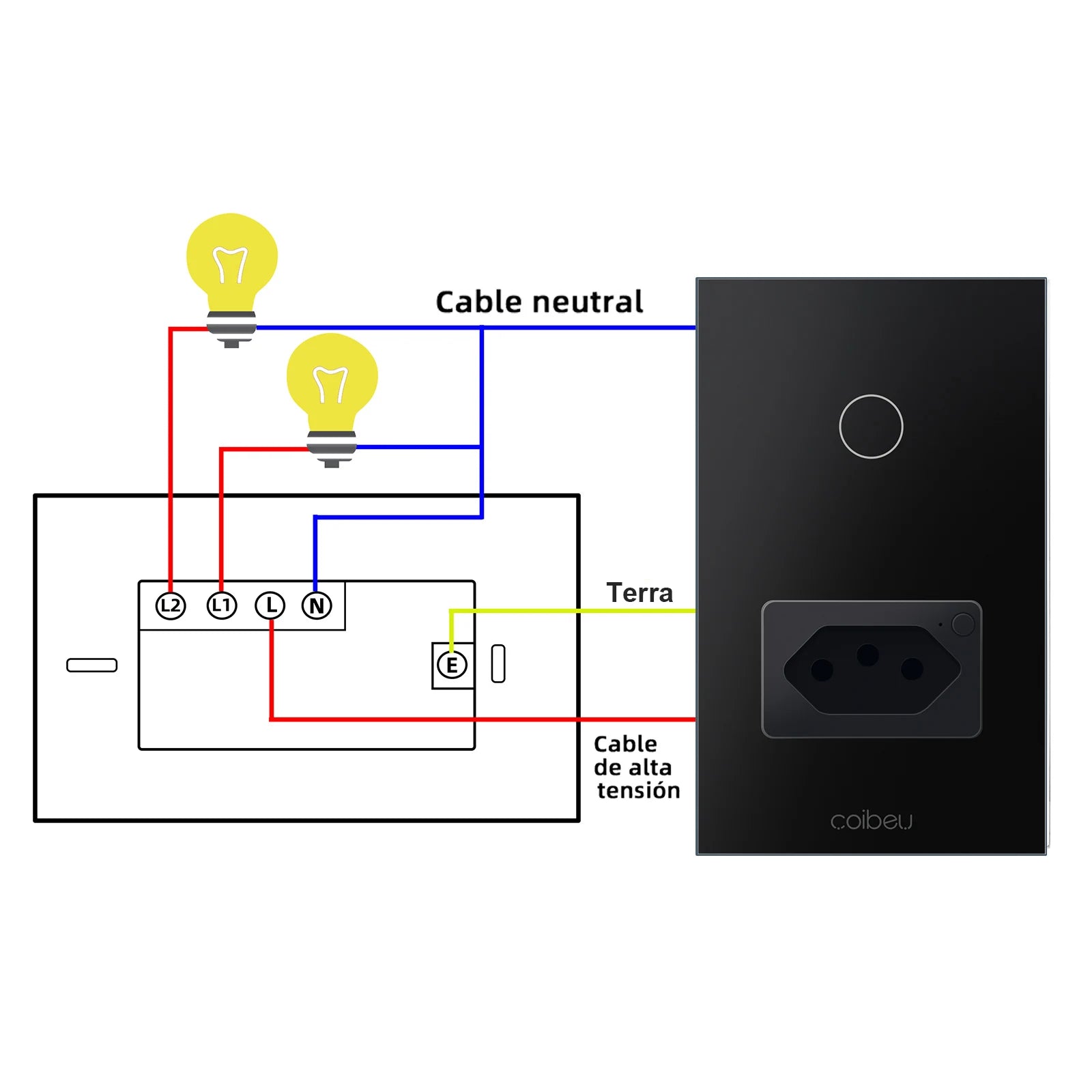 Interruptor Inteligente, Wi-Fi, Touch