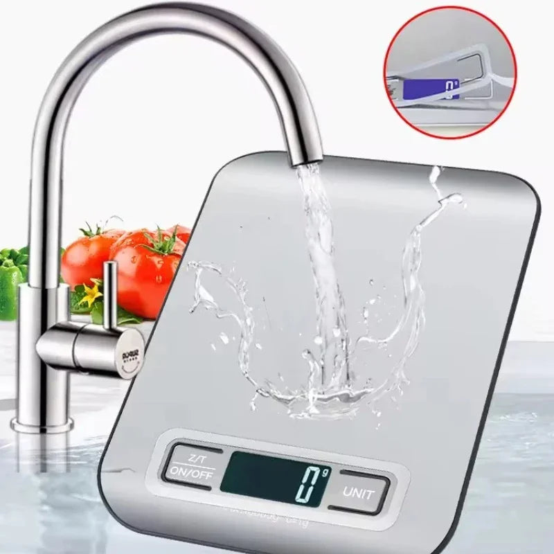 Balança Digital de Cozinha Inox com Display LED