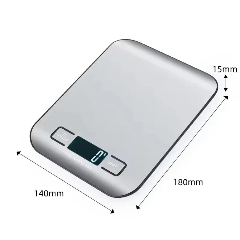 Balança Digital de Cozinha Inox com Display LED