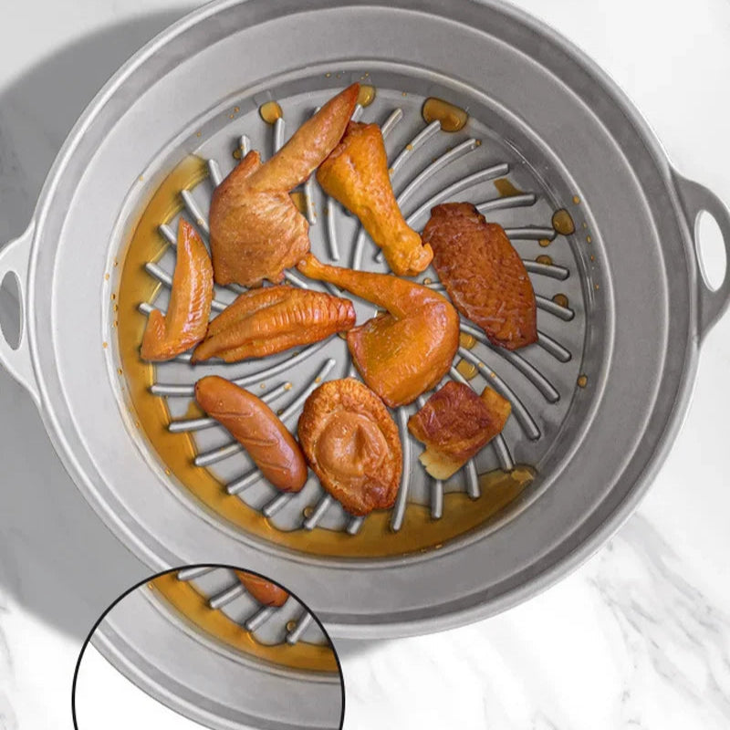 Cesto de Silicone Dobrável para Air Fryer