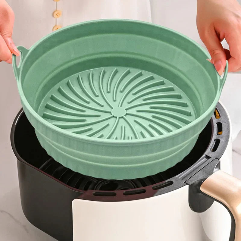 Cesto de Silicone Dobrável para Air Fryer