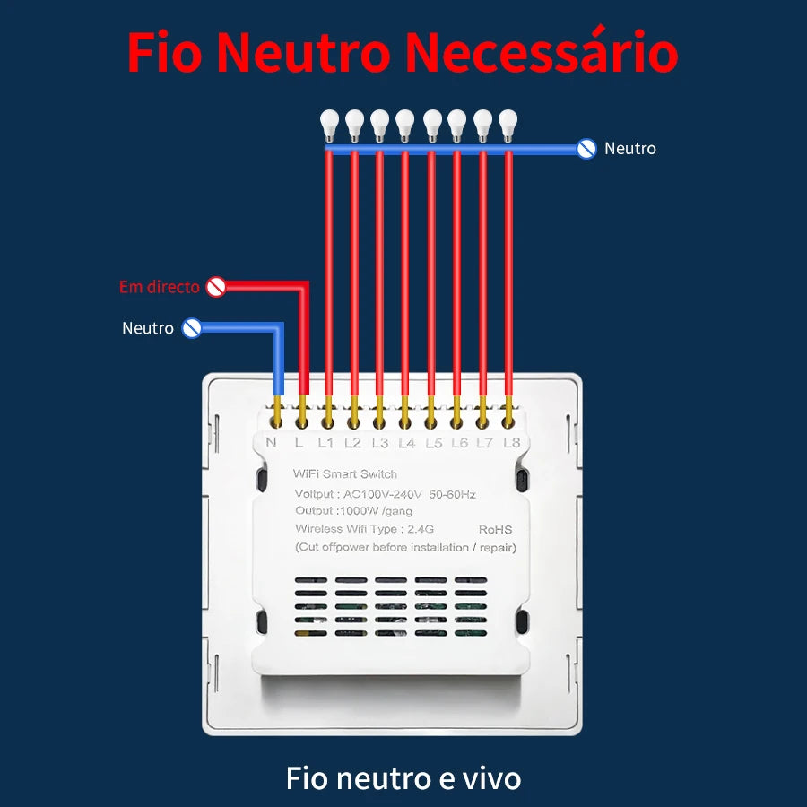 Interruptor Inteligente - Teclas Touch