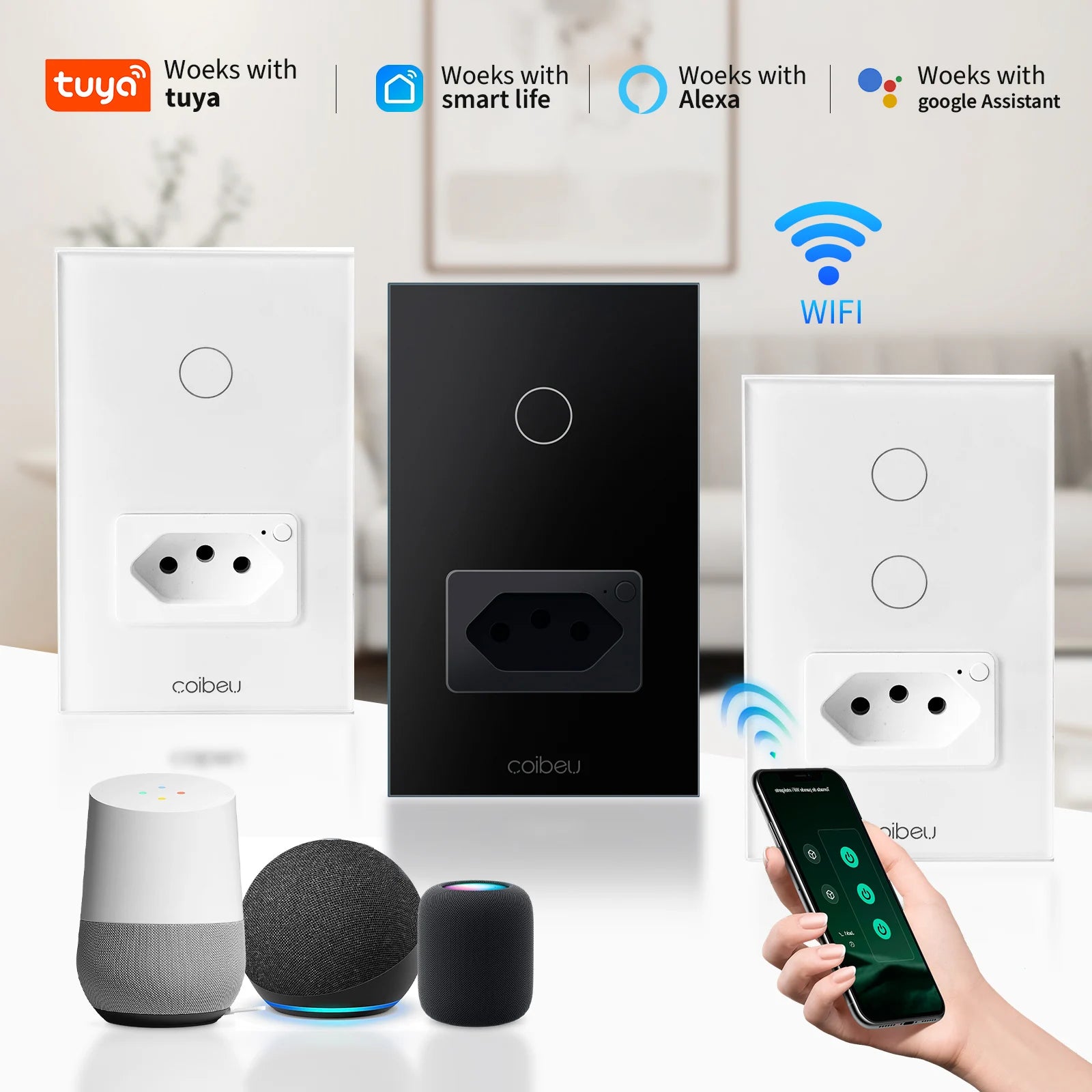 Interruptor Inteligente, Wi-Fi, Touch